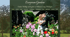 Desktop Screenshot of evergreengardensweddings.com